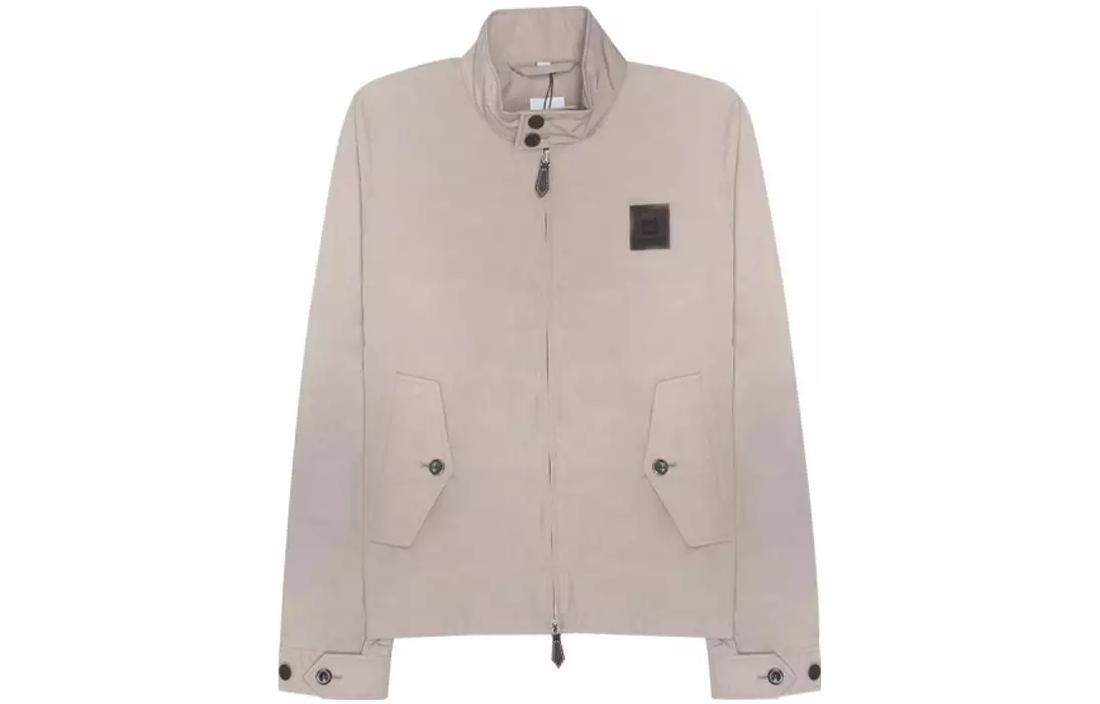 Burberry Gray High-Neck Zip-Up Jacket Long Sleeve Outerwear 80678491