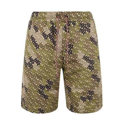 Burberry Green Camo Shorts 80148201