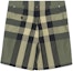 Lookbook Burberry 綠色格紋標誌寬鬆版休閒短褲. 80427811