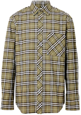 Kemeja Lengan Panjang Kotak-Kotak Hijau Burberry 80175631 Buy Kemeja Lengan Panjang Kotak-Kotak Hijau Burberry 80175631