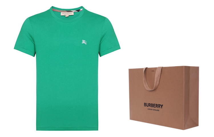 Burberry Green Embroidered Equestrian Short Sleeve T-Shirt 40685921 圖 8