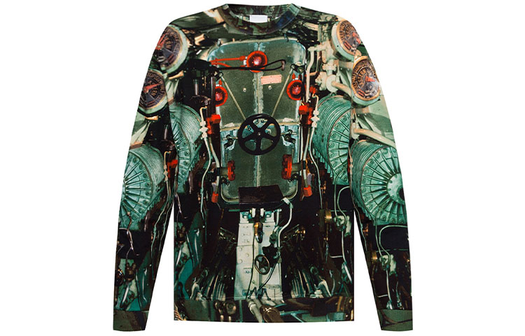 Burberry Green Graffiti Print Pullover Sweatshirt. 80246301