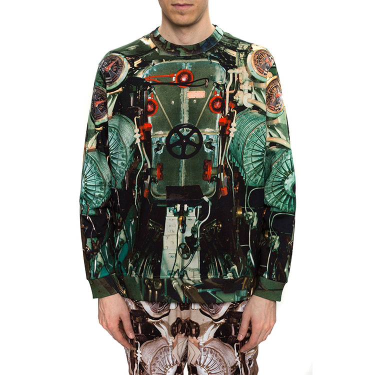 Shop バーバリー グリーン グラフィティプリント プルオーバー スウェットシャツ. 80246301