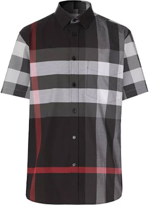 Camisa Burberry de Manga Corta con Cuadros Grises. 80256071 Order Camisa Burberry de Manga Corta con Cuadros Grises. 80256071