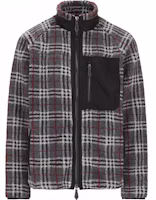 Burberry Grey Check Zip-Up Fleece Casual Jacket 80455361 Burberry Grey Check Zip-Up Fleece Casual Jacket 80455361