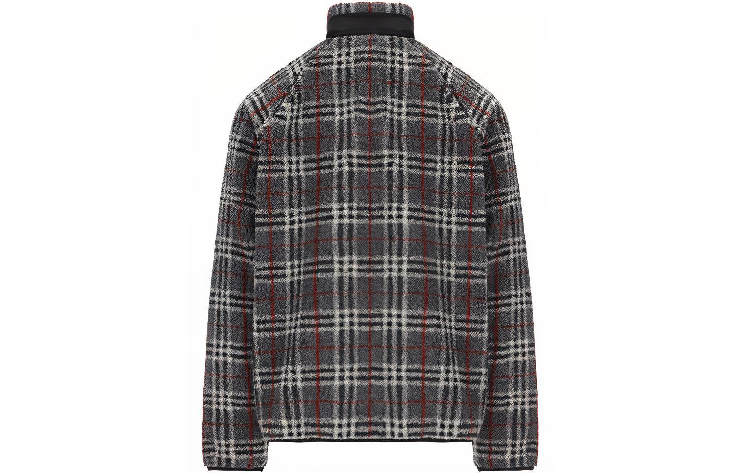 Burberry Grey Check Zip-Up Fleece Casual Jacket 80455361 圖 3