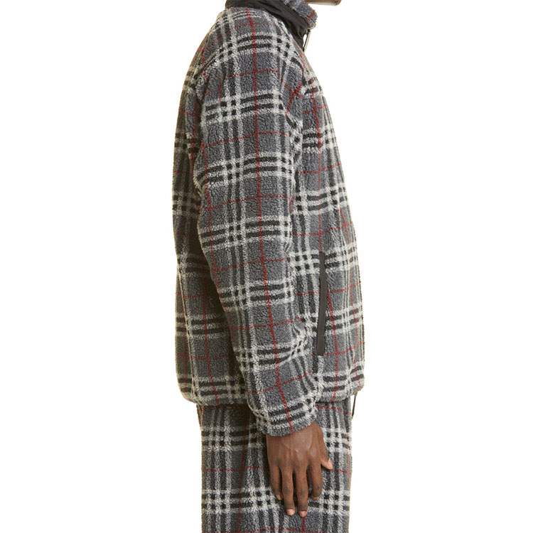 Burberry Grey Check Zip-Up Fleece Casual Jacket 80455361 圖 7