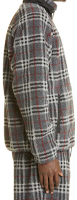 Burberry Jaket Fleece Kasual Abu-Abu Motif Kotak dengan Resleting 80455361 Sizing Burberry Jaket Fleece Kasual Abu-Abu Motif Kotak dengan Resleting 80455361