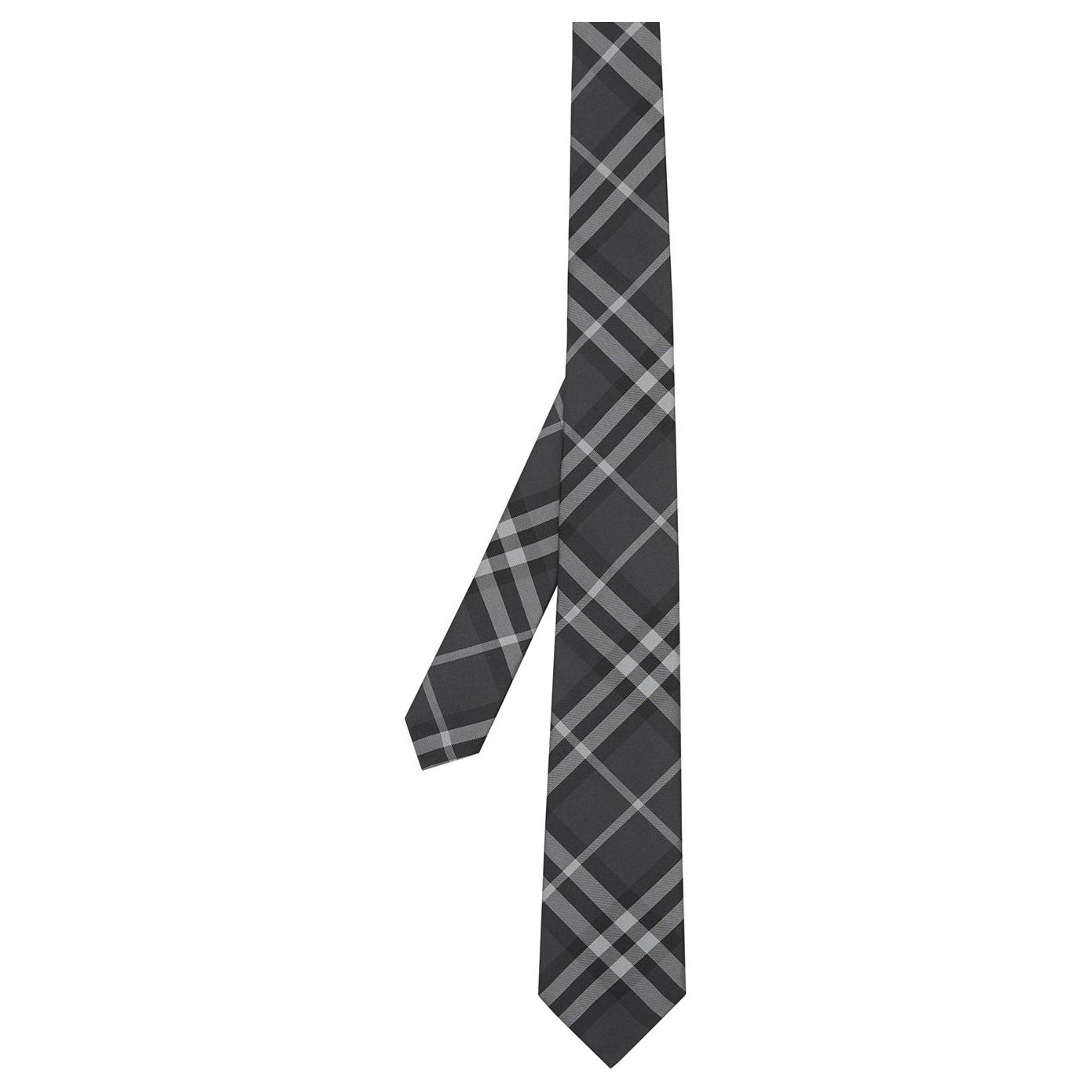 Burberry Grey Checkered Textured Tie 8017265X 圖 2