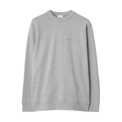 Burberry Grey Crewneck Pullover Sweatshirt - Solid Color, Loose Fit POIZON240620604