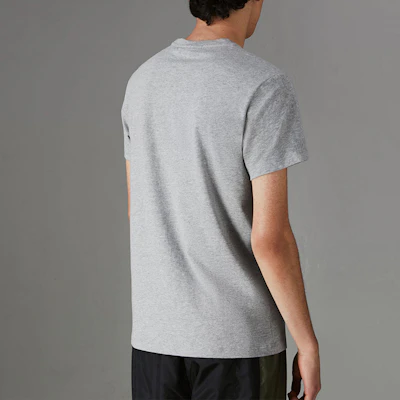 Burberry 灰色刺繡騎士標誌圓領短袖T恤 80029521 Details for Burberry 灰色刺繡騎士標誌圓領短袖T恤 80029521