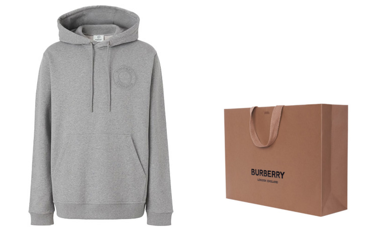 Details for 버버리 그레이 자수 로고 긴팔 스웨트셔츠 80422301