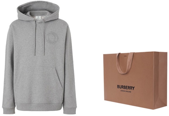 Burberry Grey Embroidered Logo Long Sleeve Sweatshirt 80422301 Details for Burberry Grey Embroidered Logo Long Sleeve Sweatshirt 80422301