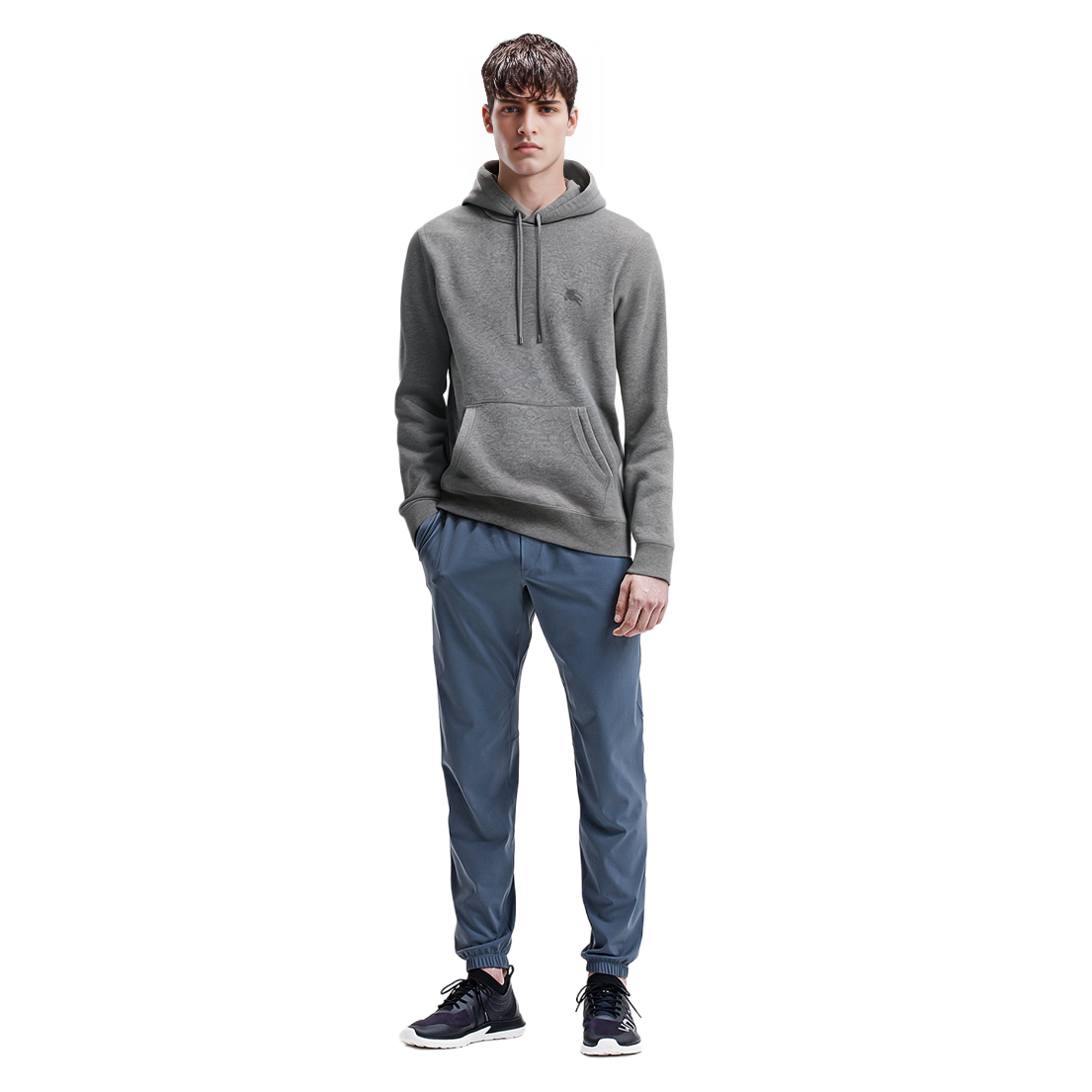 Burberry Grey Fleece Lined Hoodie 80362841 圖 4