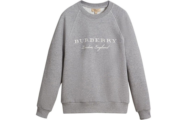 Burberry Grey Logo Embroidered Crewneck Sweatshirt 80265191 圖 2
