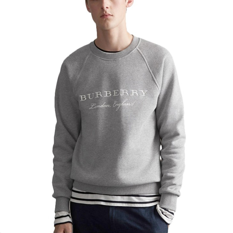 Burberry Grey Logo Embroidered Crewneck Sweatshirt 80265191 圖 6