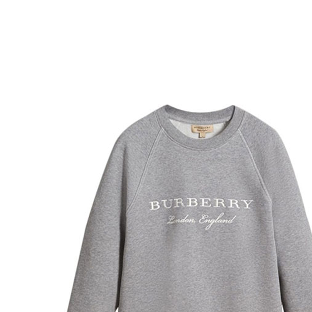 Burberry Grey Logo Embroidered Crewneck Sweatshirt 80265191 圖 7
