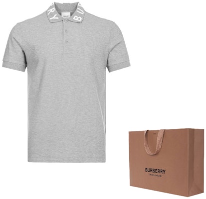 Burberry Baju Polo Kelabu Logo 80135011 Shop Burberry Baju Polo Kelabu Logo 80135011