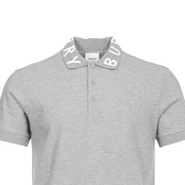 Cheap Burberry Baju Polo Kelabu Logo 80135011