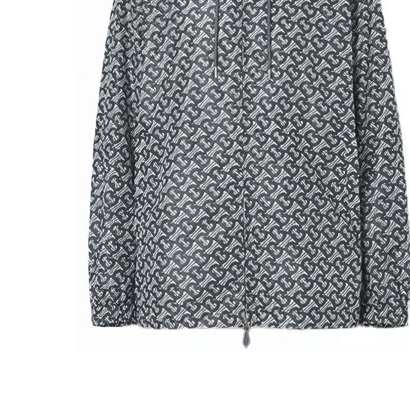 Burberry Grey Logo Print Loose Fit Hooded Jacket 80488191 圖 7