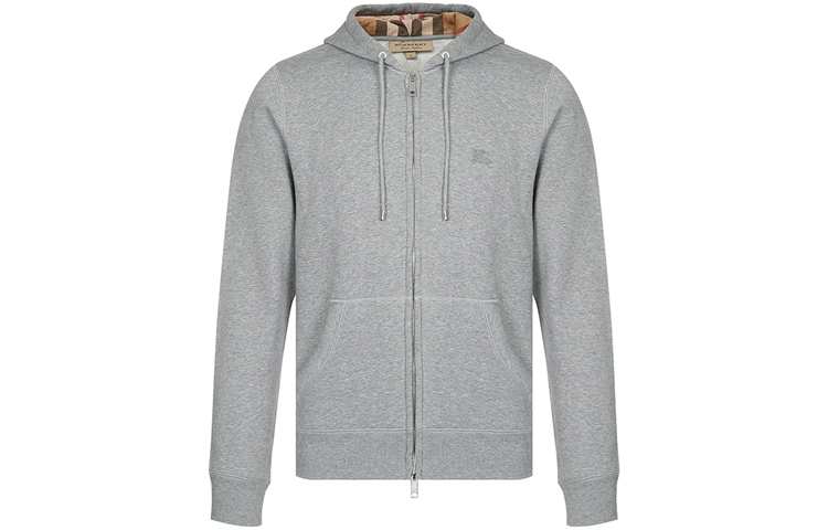 Order Burberry 灰色 Logo 印花拉鍊連帽外套 40155601