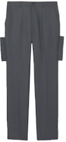 Burberry Grey Mid-Waist Straight-Leg Casual Pants with Button Details 80454721 Burberry Grey Mid-Waist Straight-Leg Casual Pants with Button Details 80454721