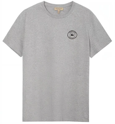 Burberry 灰色極簡標誌圓領T恤 80040551 Order Burberry 灰色極簡標誌圓領T恤 80040551