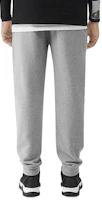 Shop Burberry Grey Solid Jogger Sweatpants with Drawstring 80104411