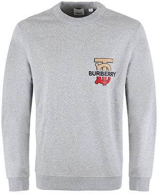 Burberry Grey TB Logo Crewneck Long Sleeve Sweatshirt 80166761 Order Burberry Grey TB Logo Crewneck Long Sleeve Sweatshirt 80166761