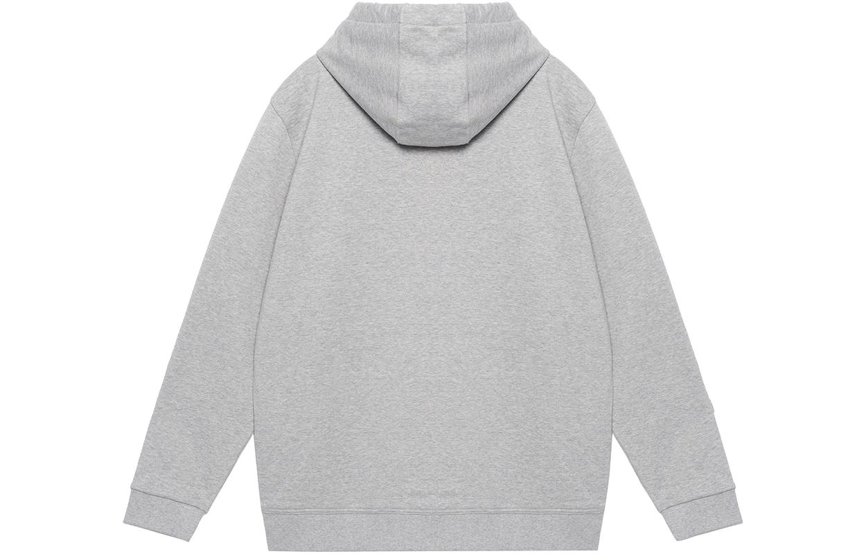 Lookbook Burberry Grey Unisex Hoodie with Solid Logo Patch Design 8026221