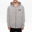 Shop Burberry Grey Unisex Hoodie with Solid Logo Patch Design 8026221