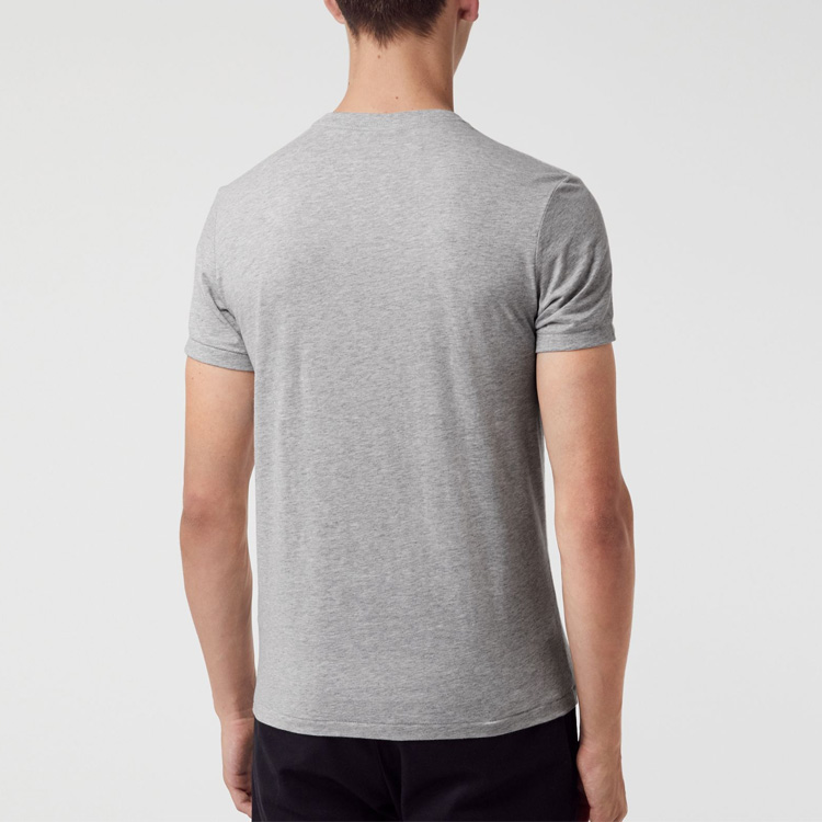 Burberry Grey V-Neck Knit Short Sleeve T-Shirt 80038341 圖 5