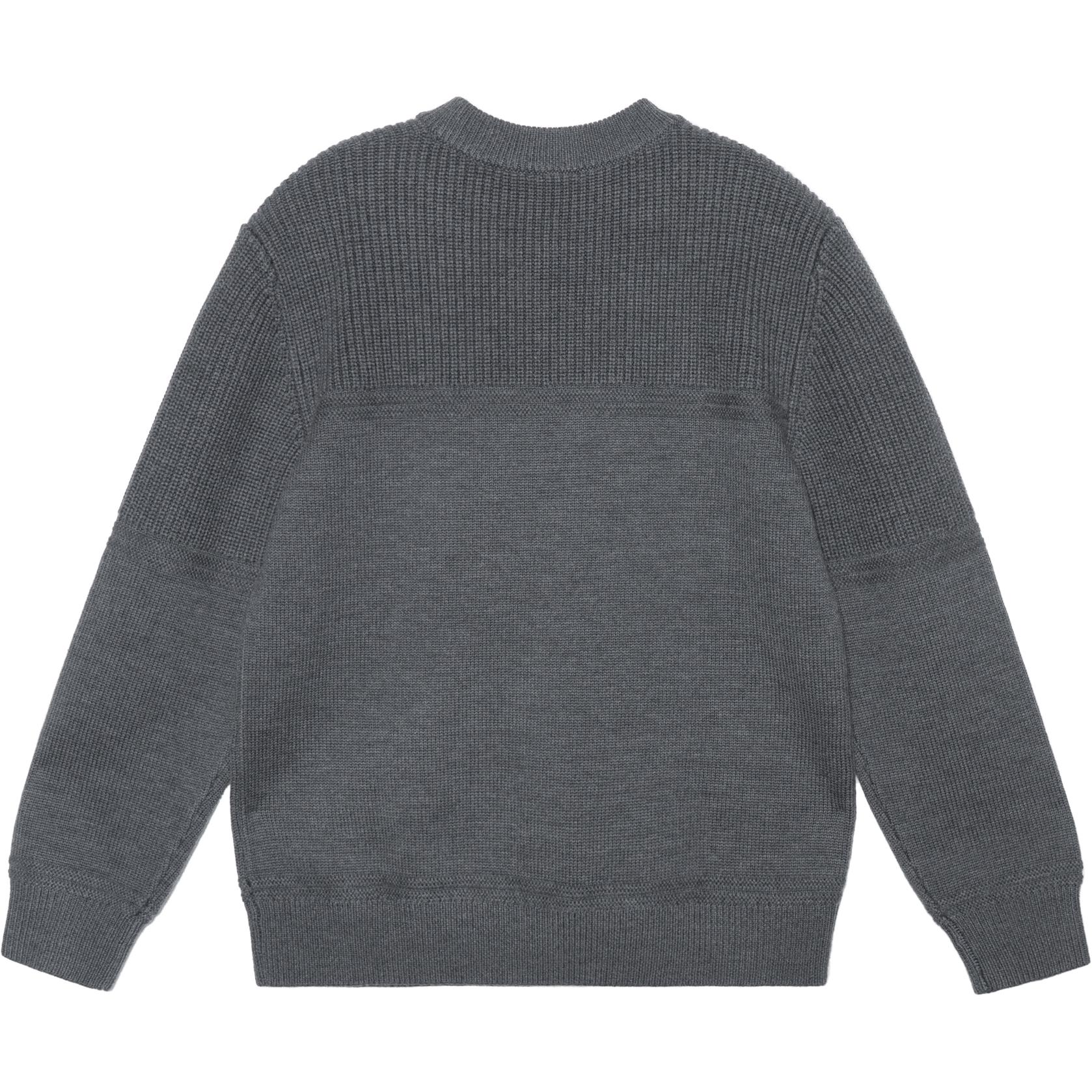 Burberry Grey Wool Sweater with Embossed Logo and Monogram Design. 80481341 圖 3