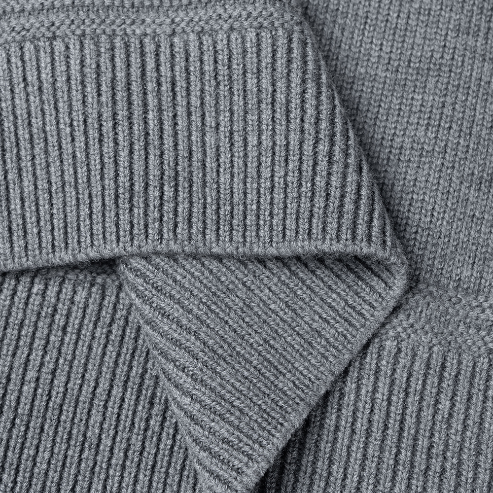 Burberry Grey Wool Sweater with Embossed Logo and Monogram Design. 80481341 圖 7