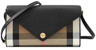 Burberry Hannah Check Shoulder Bag Black Burberry Hannah Check Shoulder Bag Black