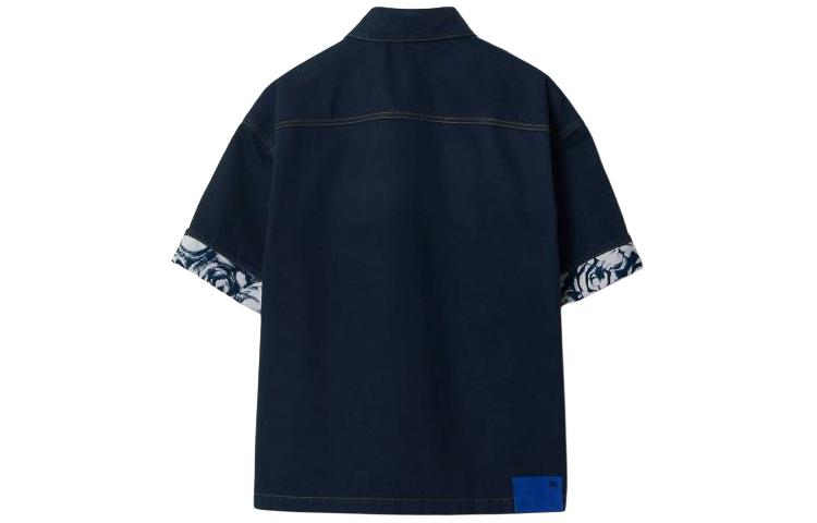 Burberry Heavyweight Denim Short Sleeve Shirt  Indigo Blue Classic Style 80807821 圖 3