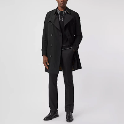 Burberry Heritage Black Trench Coat with Check Lining Pockets 40737431 Shop Burberry Heritage Black Trench Coat with Check Lining Pockets 40737431