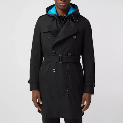 Burberry Heritage Black Trench Coat with Check Lining Pockets 40737431 Details for Burberry Heritage Black Trench Coat with Check Lining Pockets 40737431