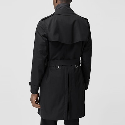 Gabardina Negra Burberry Heritage Kensington Clasica de Largo Medio 80280901 Shop Gabardina Negra Burberry Heritage Kensington Clasica de Largo Medio 80280901
