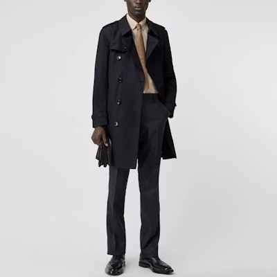 Gabardina Negra Burberry Heritage Kensington Clasica de Largo Medio 80280901 Purchase Gabardina Negra Burberry Heritage Kensington Clasica de Largo Medio 80280901