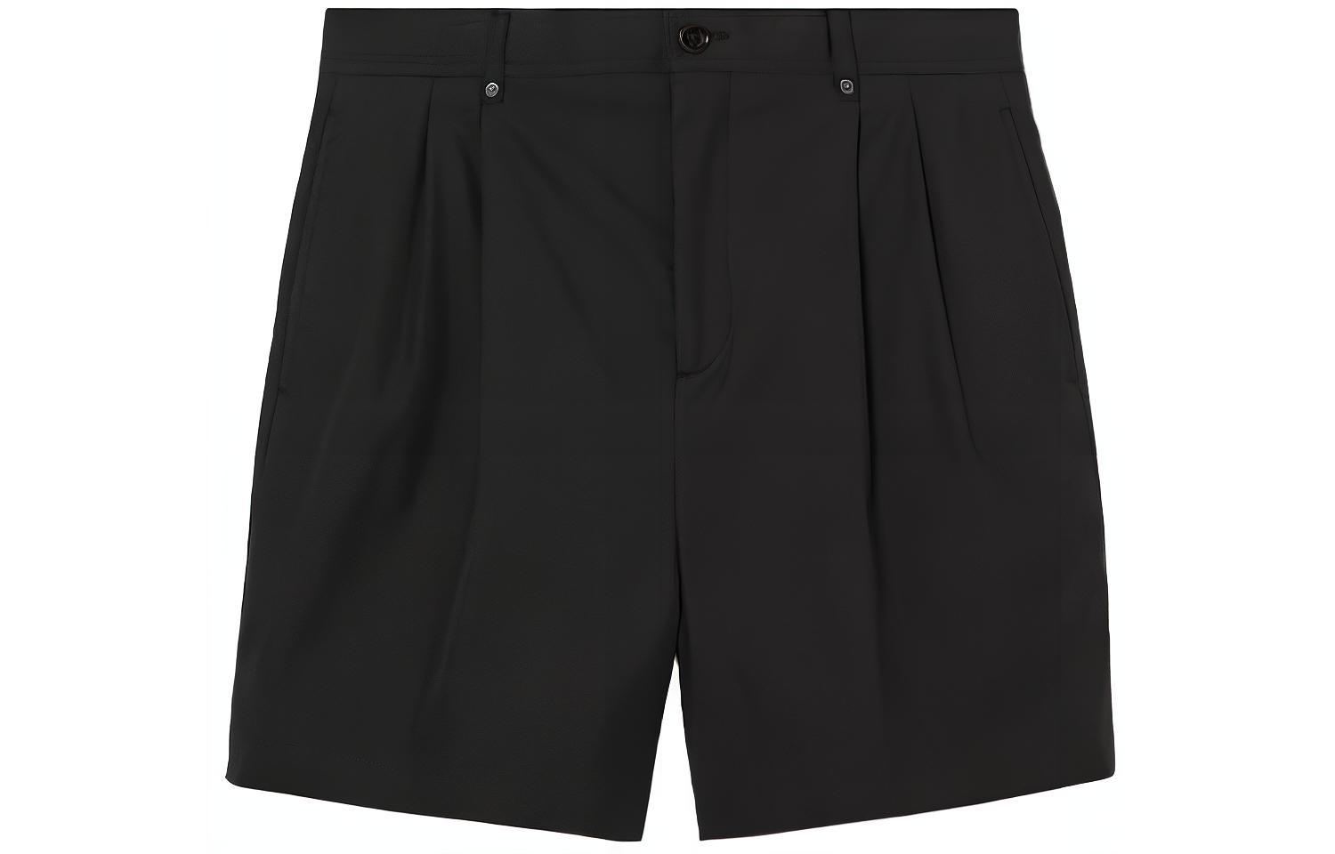 Burberry High-Street Mid-Rise Loose Tech Cotton Shorts - Black. 80424491