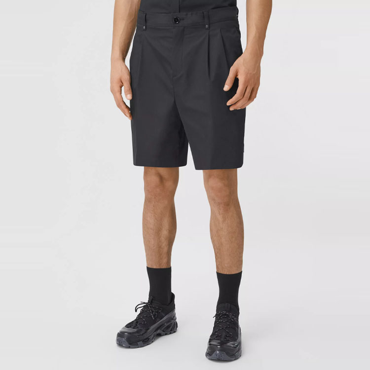Burberry High-Street Mid-Rise Loose Tech Cotton Shorts - Black. 80424491 圖 4