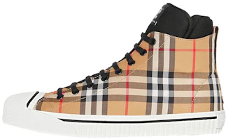 Burberry High-Top Canvas Sneaker 'Vintage Check Yellow' 8006175 Burberry High-Top Canvas Sneaker 'Vintage Check Yellow' 8006175