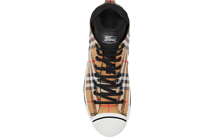 Shop Sneaker Burberry Alta Tela ''Vintage Check Yellow'' 8006175