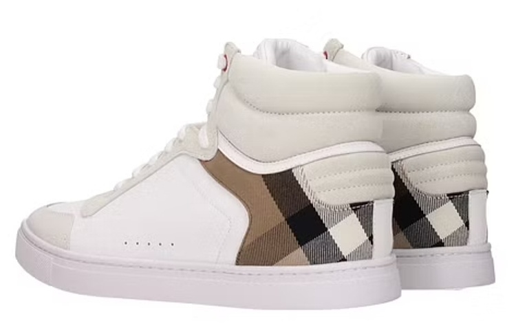 Lookbook Burberry Baskets Montantes Mode ''House Check Blanc'' 4054020