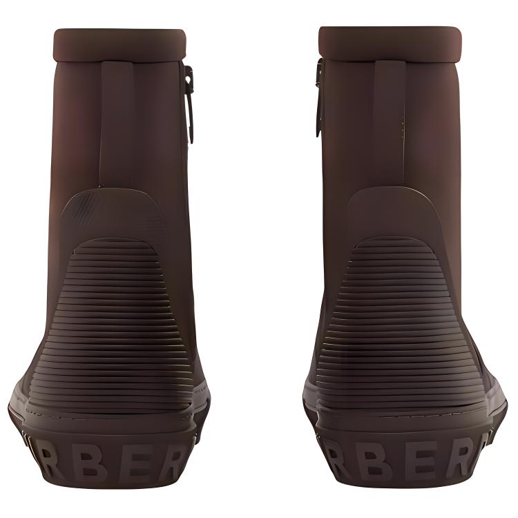 Shop Burberry Kasut High-Top 'Coklat Nylon' 80555921