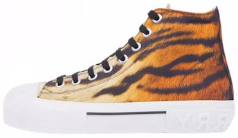 Burberry High-Top Sneaker 'Brown Yellow Tiger Print' 80510131 Burberry High-Top Sneaker 'Brown Yellow Tiger Print' 80510131