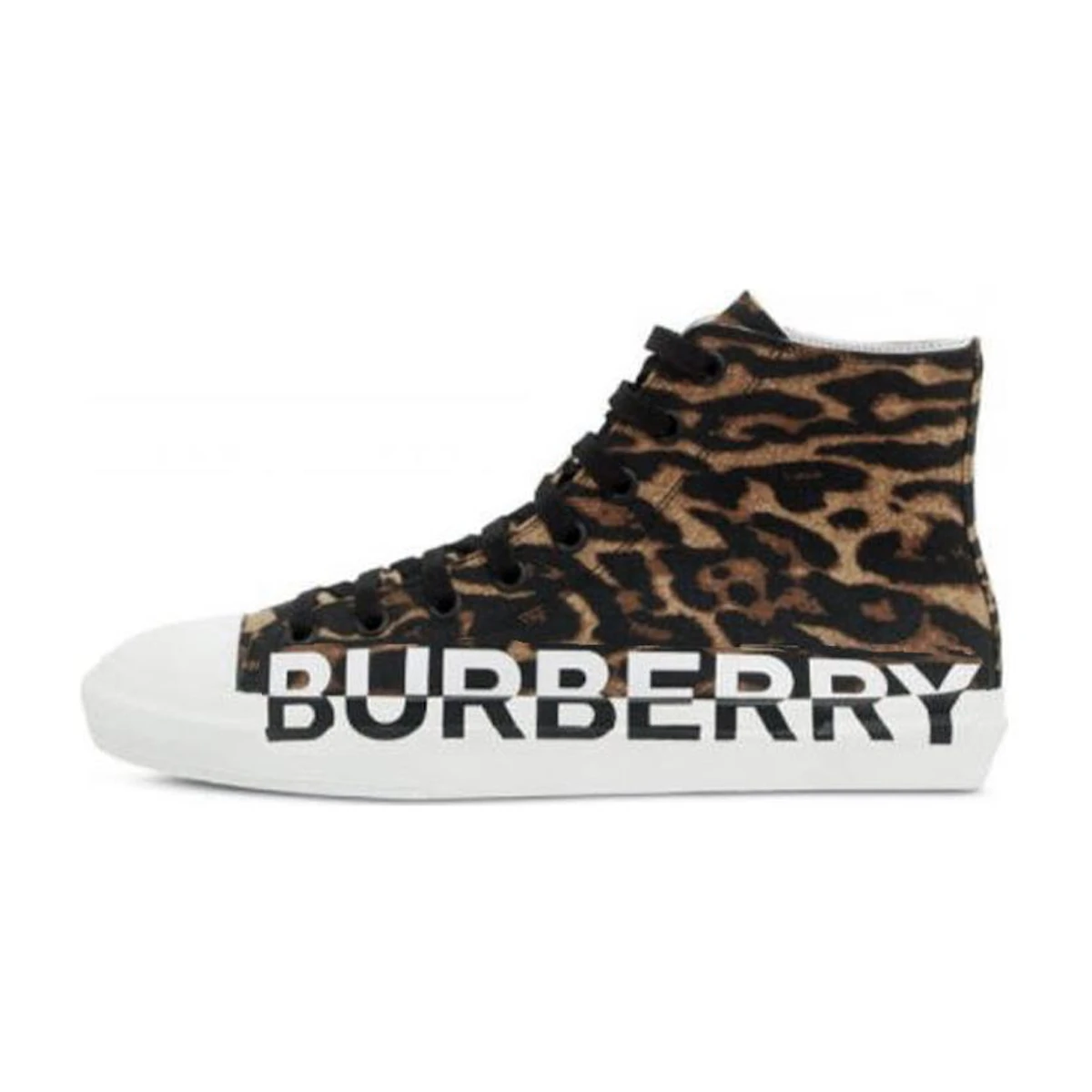 Burberry Sepatu High-Top 'Leopard Print Coklat' 8024157