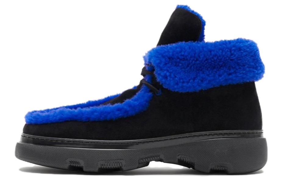 Buy Burberry High-Top Thick Sole Sneakers 'Black Suede' 80846291