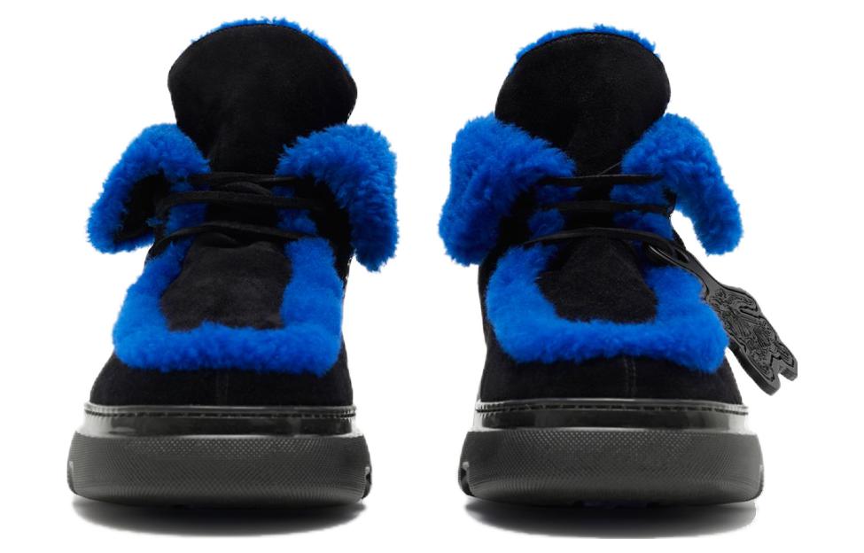 Order Burberry High-Top Thick Sole Sneakers 'Black Suede' 80846291